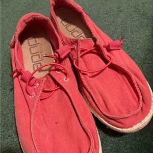 Hey Dude Vibrant Red Loafers